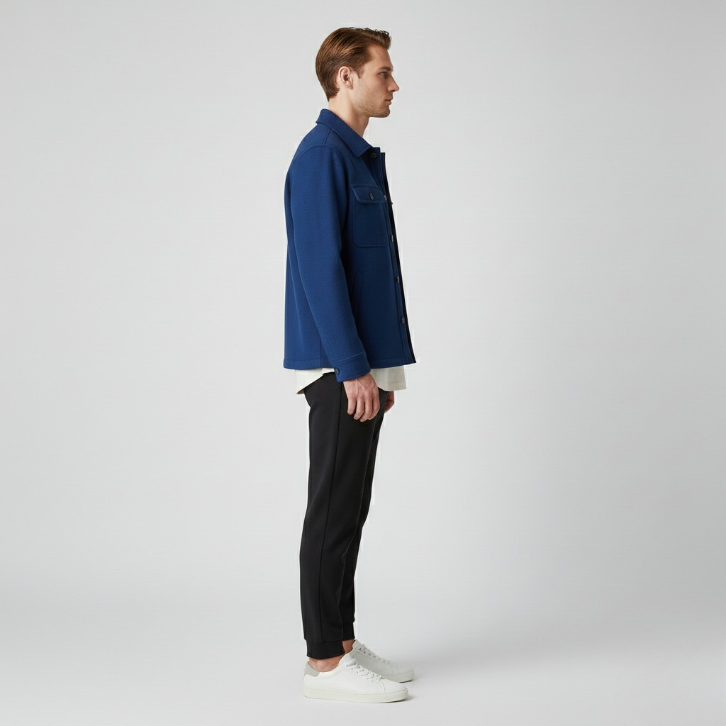 Men's Structured Wool Shirt Jacket