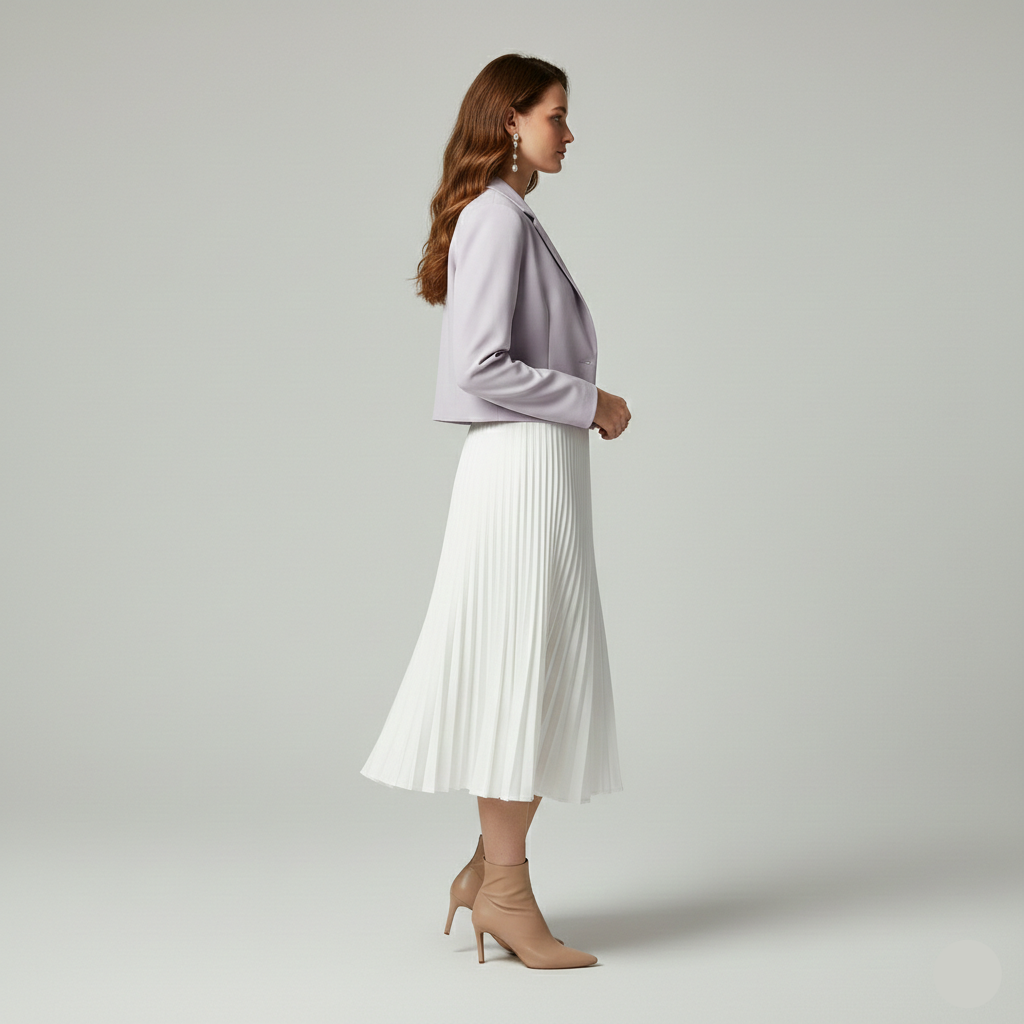 Women's Cropped Tailored Blazer Jacket
