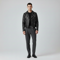 Men's Leather-Look Biker Jacket