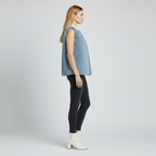 Women's Faux-Fur Collarless Open-Front Vest