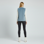 Women's Faux-Fur Collarless Open-Front Vest