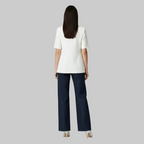 Women's Tailored Short-Sleeve Blazer Jacket