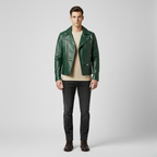 Men's Biker Leather-Look Jacket