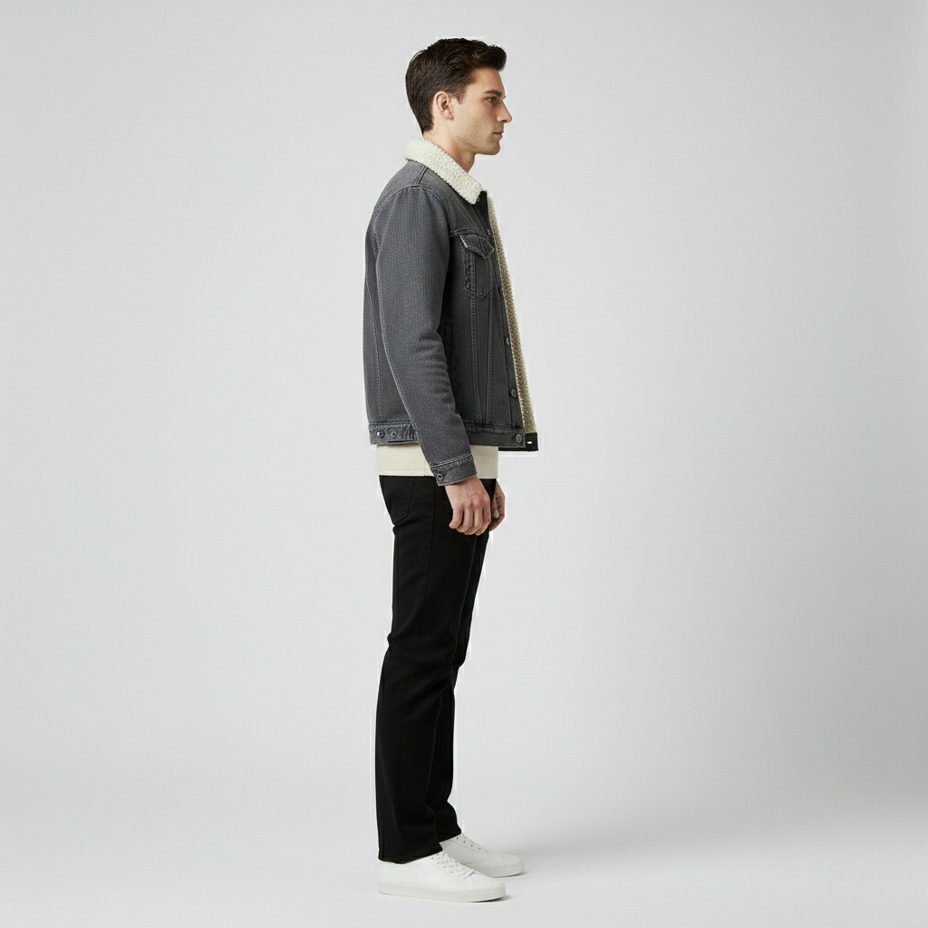 Men's Sherpa-Lined Trucker Jacket