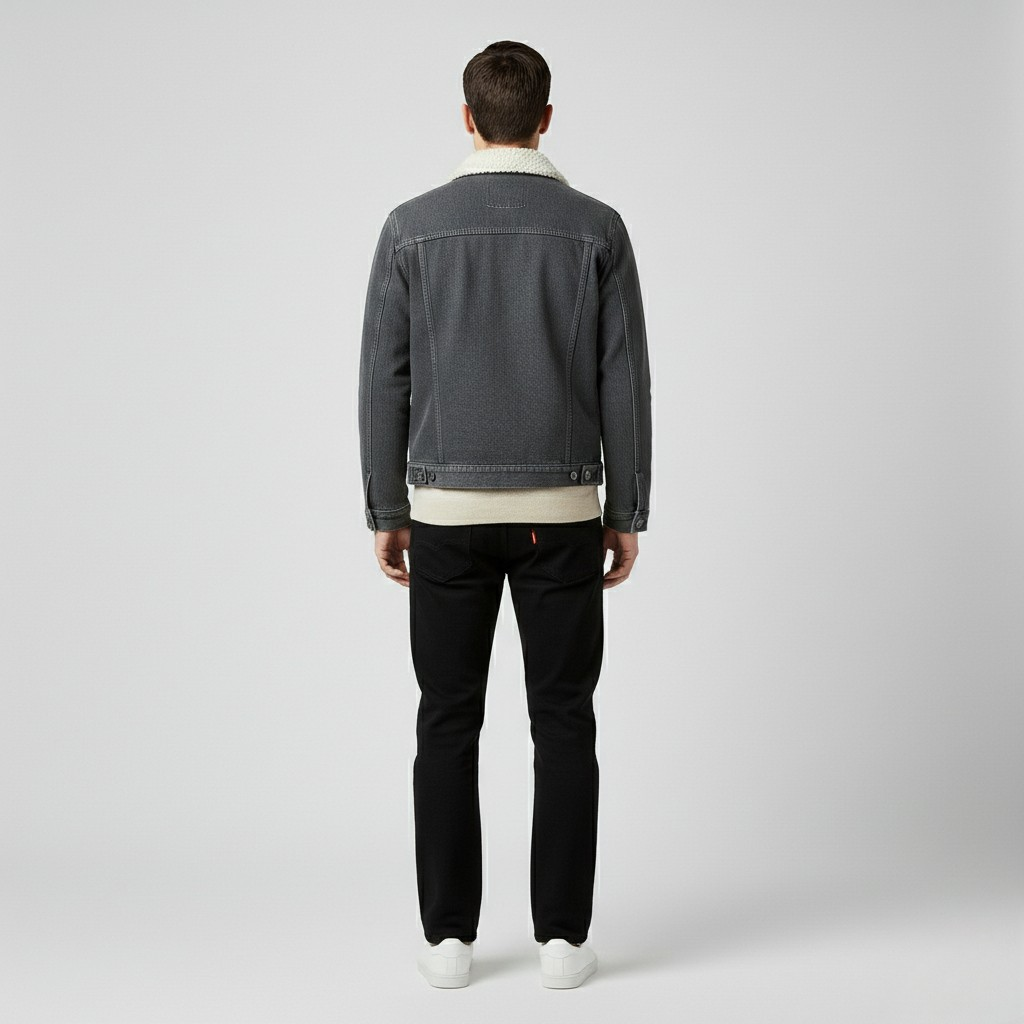 Men's Sherpa-Lined Trucker Jacket