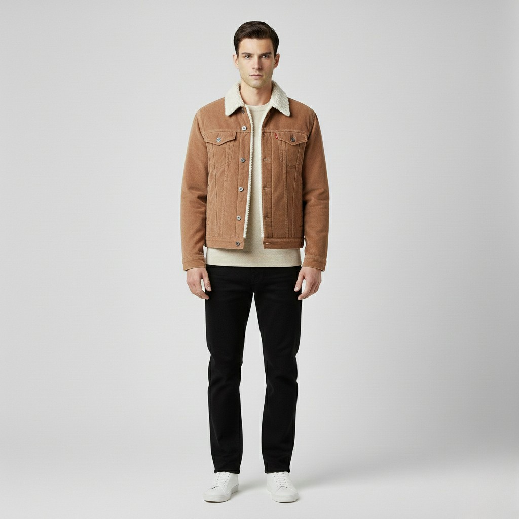Men's Sherpa-Lined Trucker Jacket