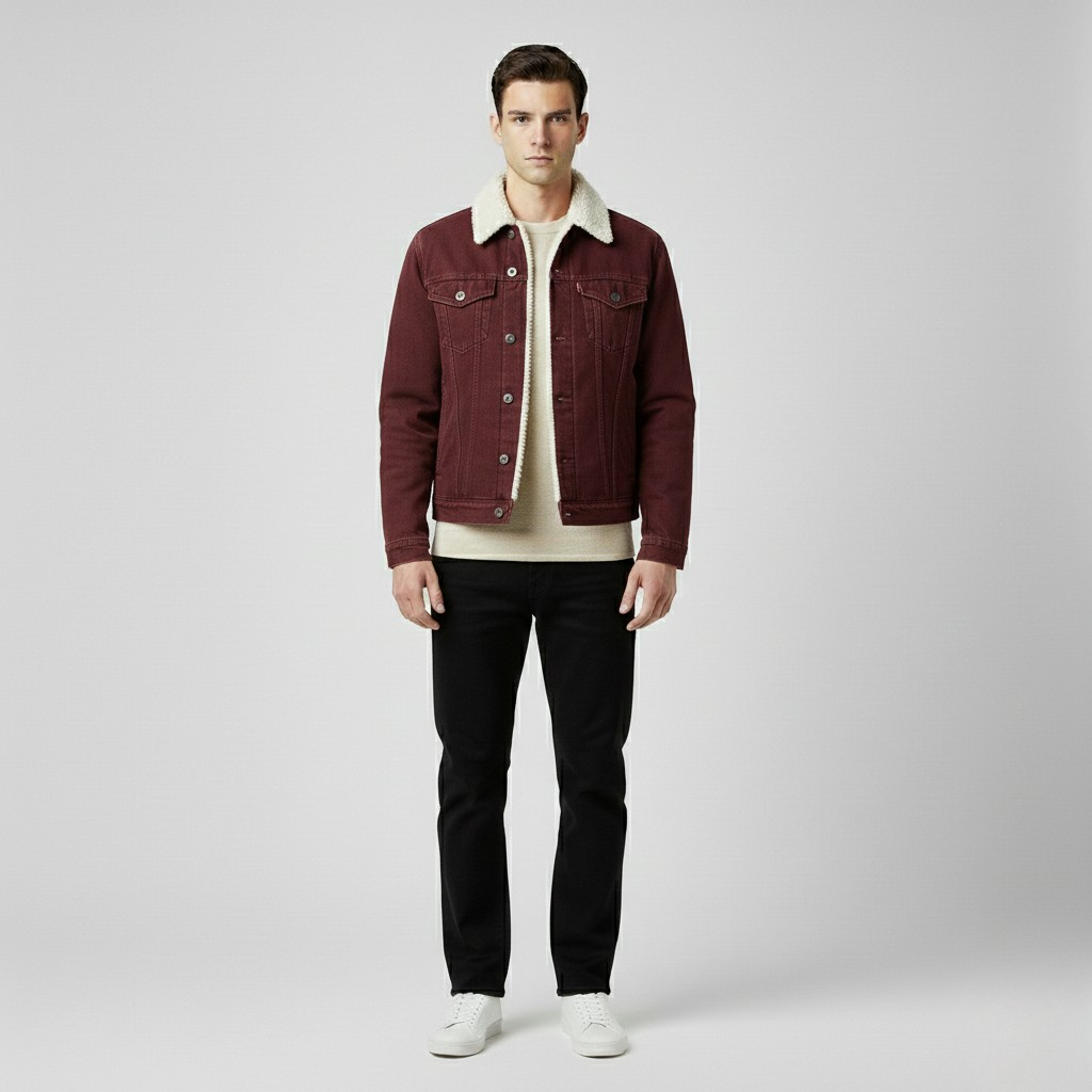Men's Sherpa-Lined Trucker Jacket