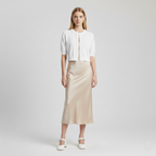 Women's Cropped Knit Short-Sleeve Cardigan